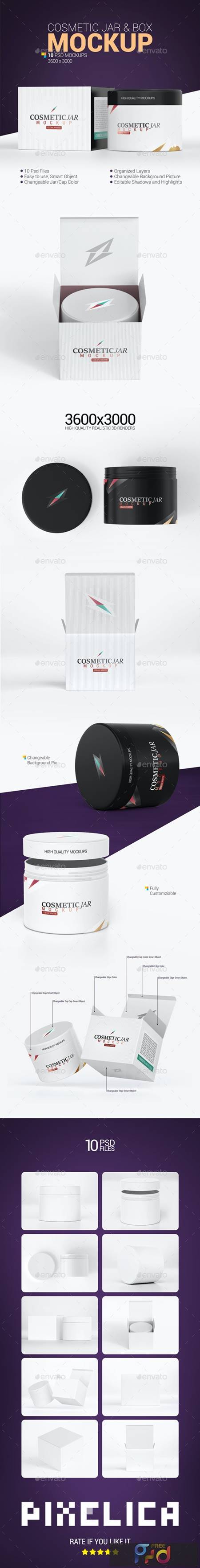 Download Cosmetic Jar & Box Mockup 26013468 - FreePSDvn