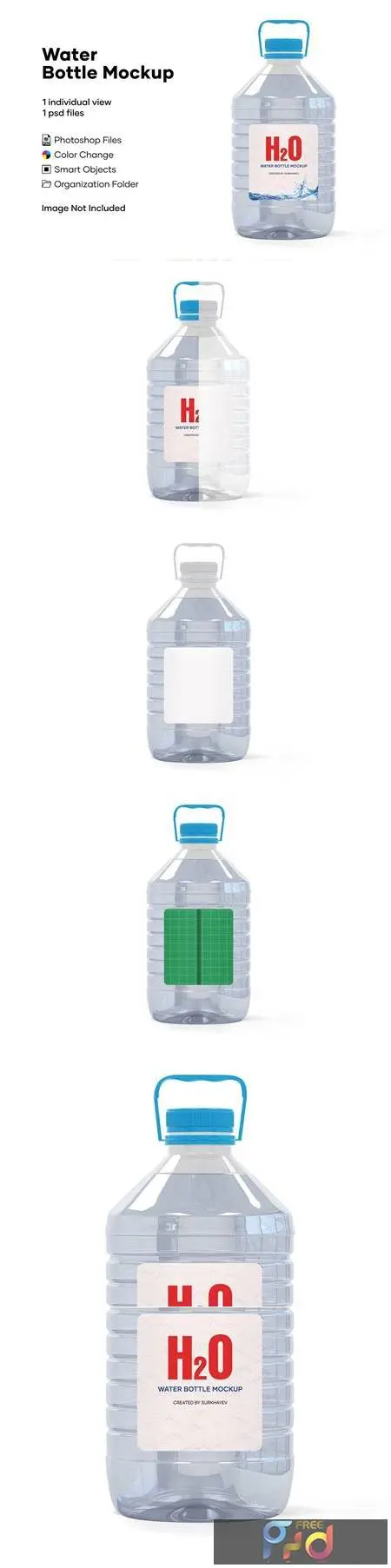 Download 5l Clear Pet Water Bottle Mockup 5233909 Freepsdvn