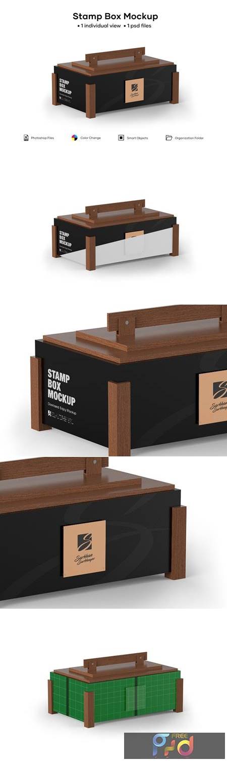 Stamp Box Mockup
