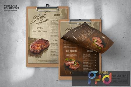Steak House Food Menu Design A4 & US Letter NAQC4J7 1