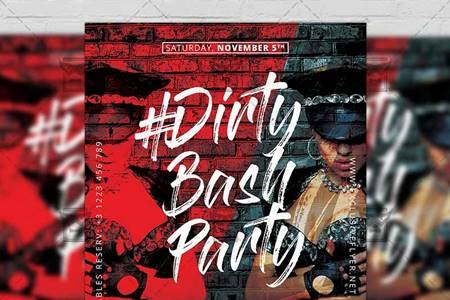FreePsdVn.com 2009470 TEMPLATE dirty bash party flyer club a5 template 21239 cover