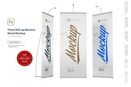 FreePsdVn.com 2009524 MOCKUP three rollup banners stand mockup 5245986 cover