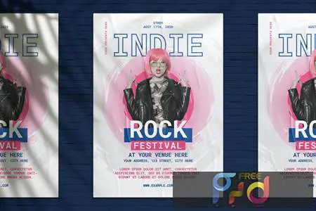 Indie Rock Festival Flyer B2gajxc Freepsdvn