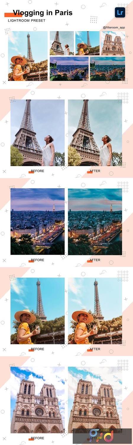 Lightroom Preset  Vlogging in Paris