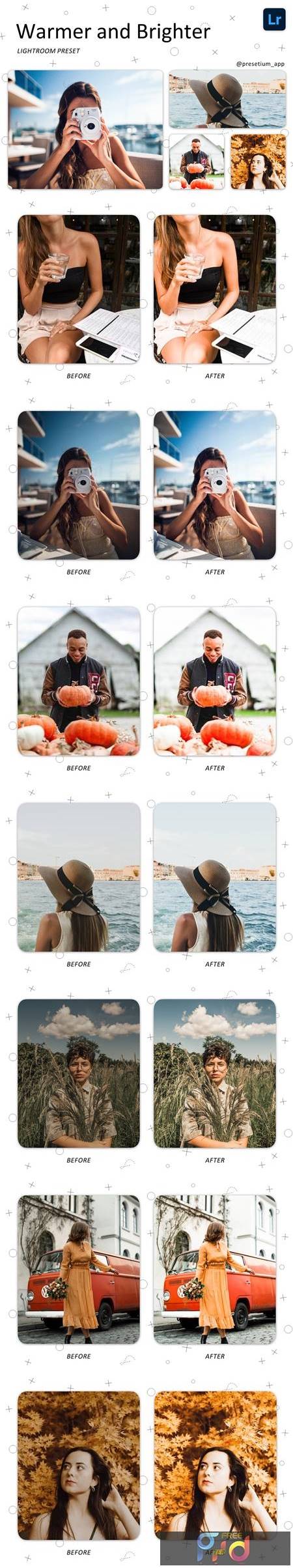 Warmer & Brighter Lightroom Presets