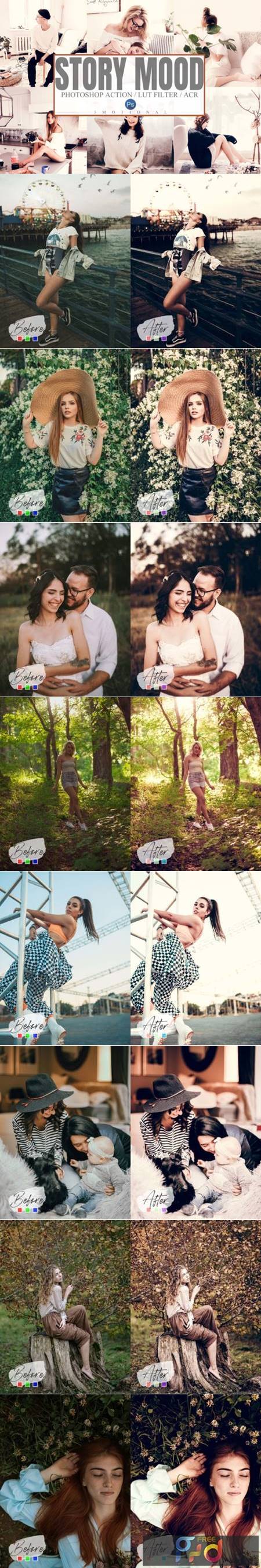 Story Mood Photoshop Actions ACR LUT