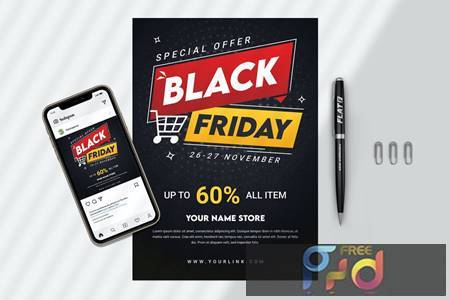 Black Friday Flyer and Banner Template ML77XL9 1