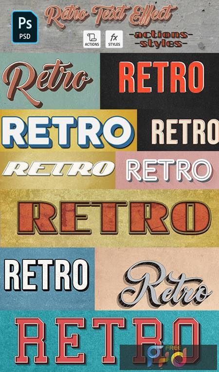 Retro Text Effect - 10 Photoshop Different Styles 29215768 1