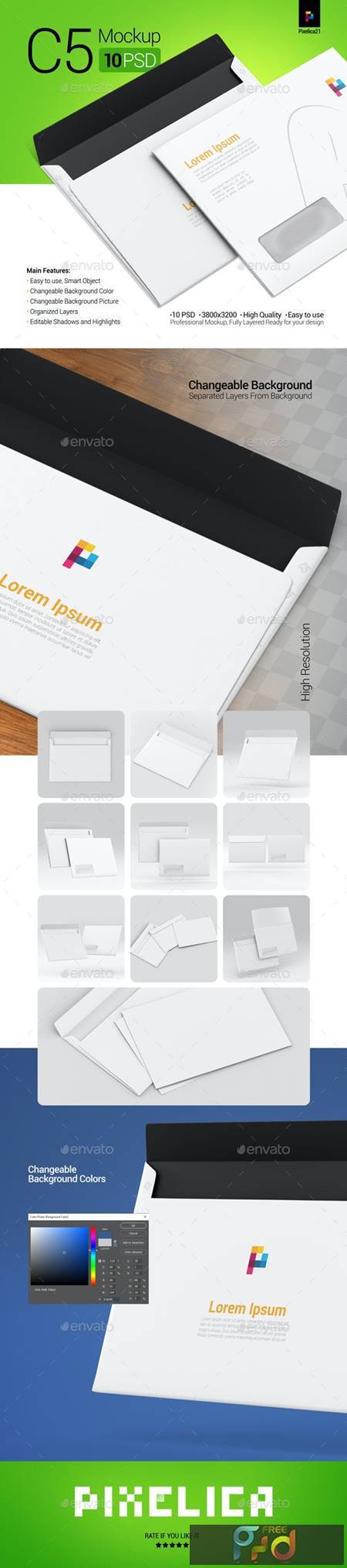 Download Envelope C5-C6 Mockup 29228163 - FreePSDvn