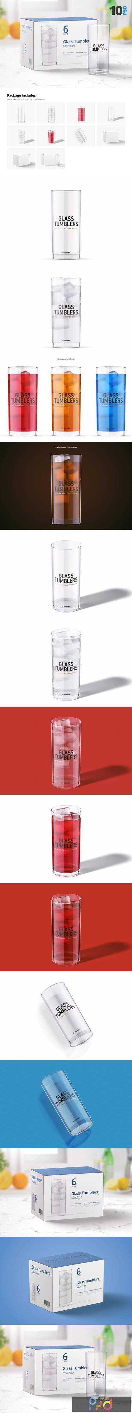 Clear Glass and Box Mockup