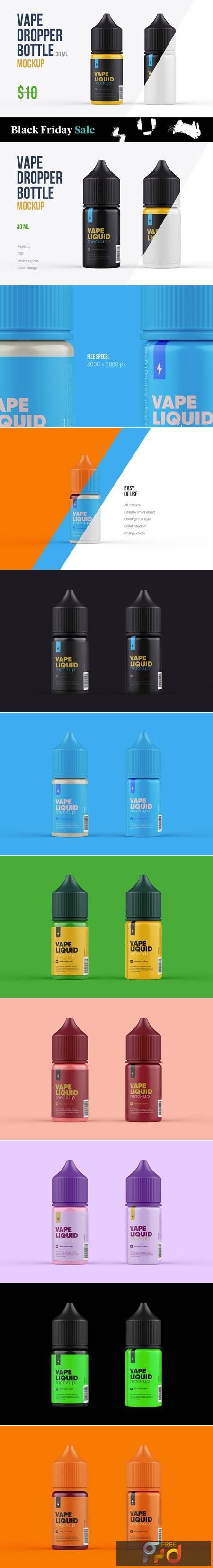 Download Vape Dropper Bottle Mockup 30ml 5639405 - FreePSDvn