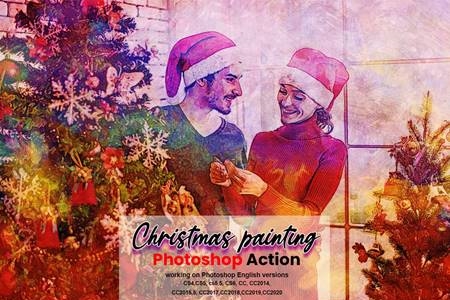 FreePsdVn.com 2012239 ACTION christmas painting photoshop action 5636427 cover