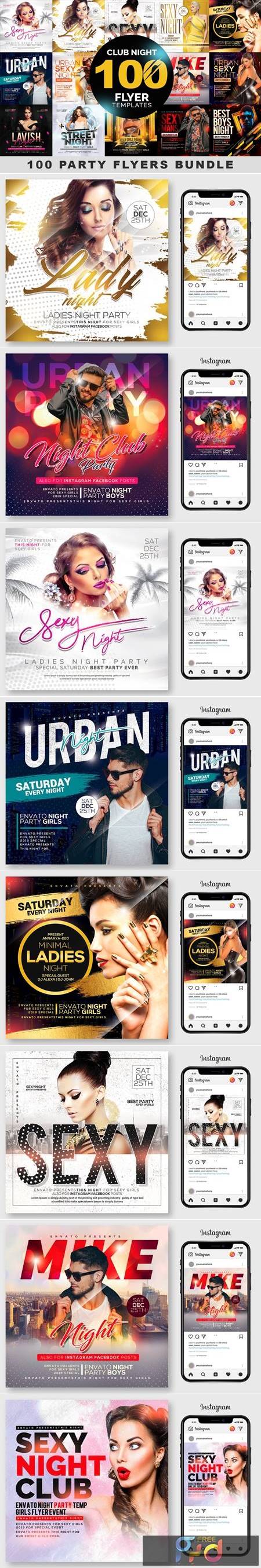 Night Club Party Flyers Bundle