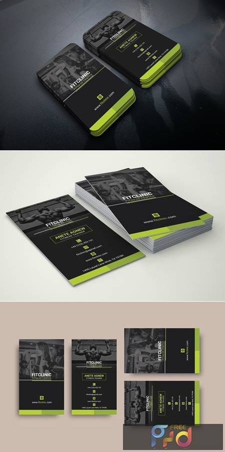 Fitness and Gym Center Business Card