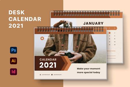 Freepsdvn.com 2012444 Vector Desk Calendar 2021 Bz5tcz3 Cover