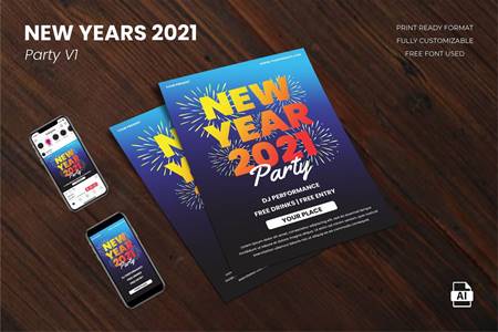 FreePsdVn.com 2012492 VECTOR new year party 2021 flyer template vol01 grrsu8a cover