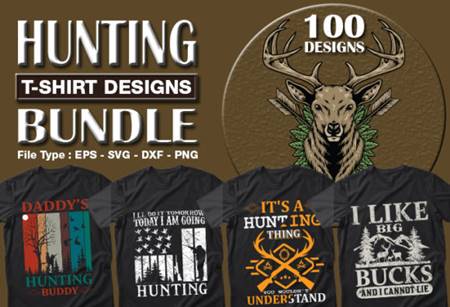 FreePsdVn.com 2012520 VECTOR 100 hunting tshirt designs bundle 7157428 cover