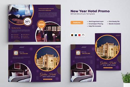 Freepsdvn.com 2101014 Template New Year Hotel Promo Bifold Brochure Ewrwxmv Cover