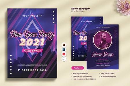 FreePsdVn.com 2101018 TEMPLATE new year party 2021 flyer p3s742q cover