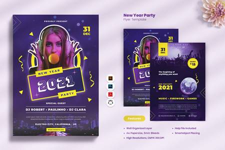 Freepsdvn.com 2101020 Template New Year Party Flyer Ckp2pbn Cover