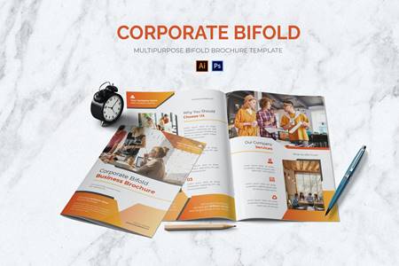 Freepsdvn.com 2101142 Template Corporate Bifold Brochure Qexs4hu Cover