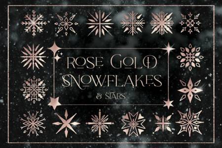 FreePsdVn.com 2101164 STOCK rose gold snowflakes stars christmas 6945953 cover