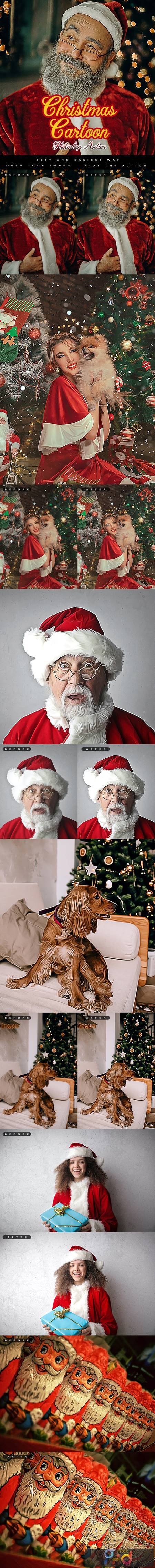 Christmas Cartoon   Photoshop Action