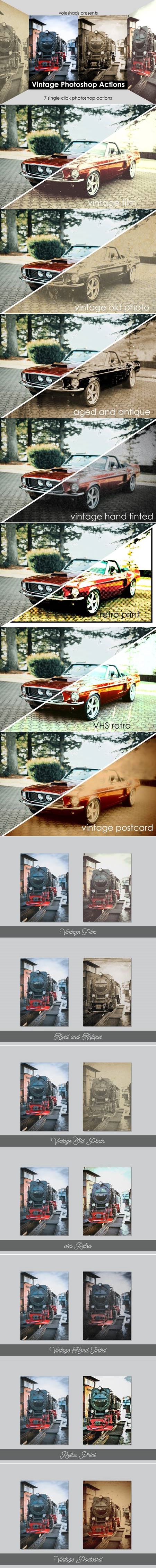 Vintage Look Photoshop Actions Pack