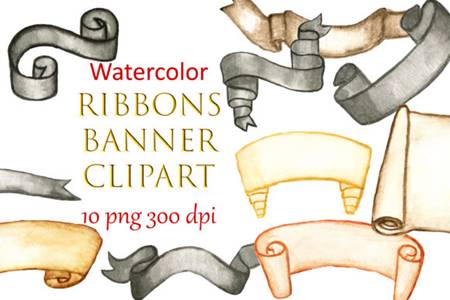 FreePsdVn.com 2101212 STOCK watercolor clipart ribbons banner winter 6995952 cover
