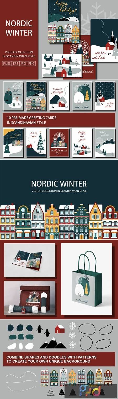 FreePsdVn.com 2101276 VECTOR nordic winter greeting cards 5601863