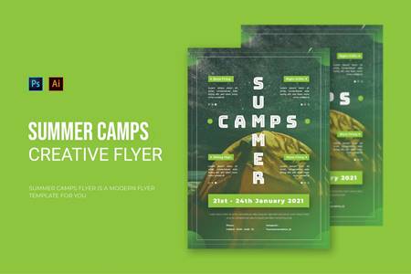 FreePsdVn.com 2101408 TEMPLATE summer camps flyer kzvgt84 cover