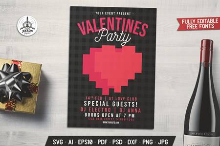 Freepsdvn.com 2101426 Template Valentines Day Card Party Flyer Brochure Z2ea5x3 Cover