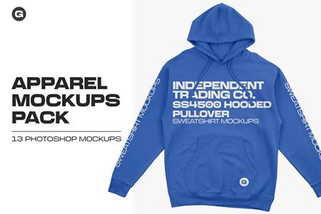 Download Independent SS4500 Hooded Mockups 5596372 - FreePSDvn