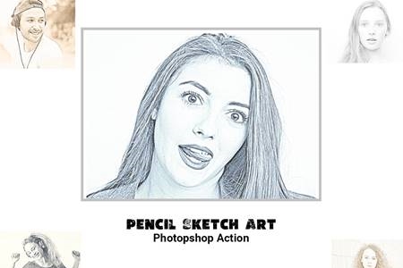 FreePsdVn.com 2101543 ACTION pencil sketch art photoshop action 5129372 cover