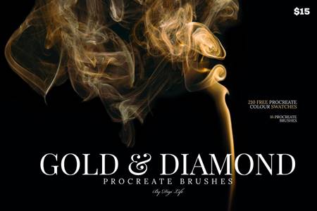 FreePsdVn.com 2102008 ACTION gold diamonds procreate brushes 5459727 cover