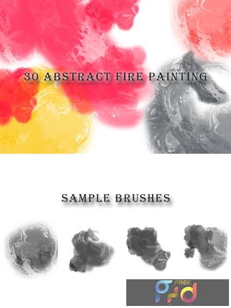 30 Abstract Fire Painting Brushes YYREBMY 1