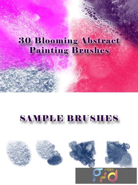30 Blooming Abstract Painting Brushes NQFUPMG - FreePSDvn