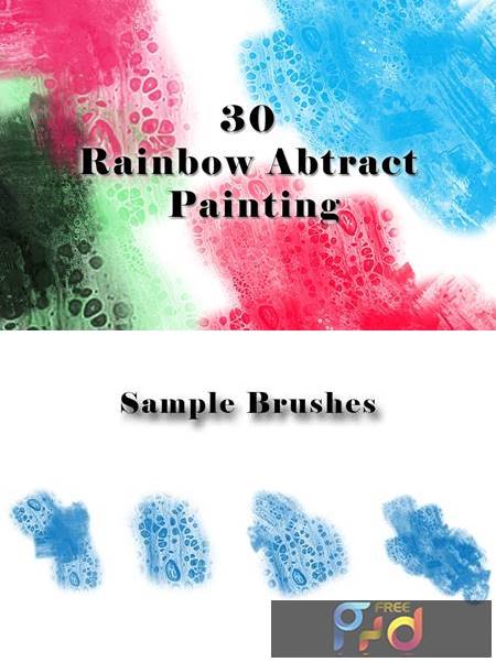 Rainbow Abtract Painting Brushes