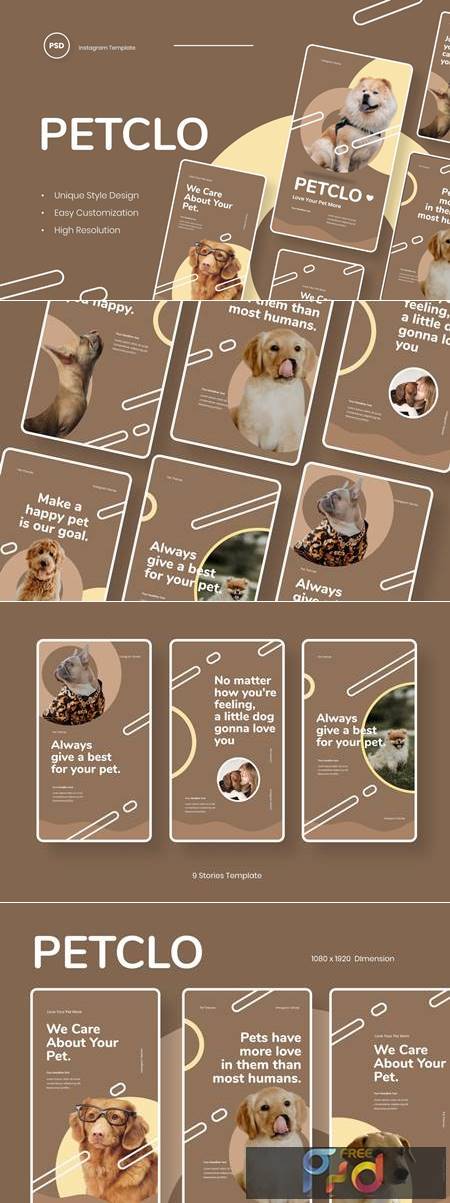 Petclo - Pet Animal Instagram Stories Template BSPAQ7Y 1