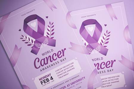 FreePsdVn.com 2102136 TEMPLATE world cancer day flyer cthd52m cover