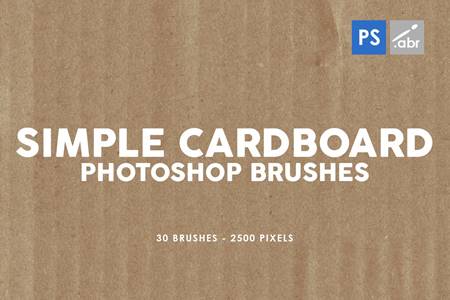 Freepsdvn.com 2102176 Action 30 Simple Cardboard Photoshop Stamp Brushes Ekax7gd Cover