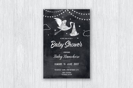 FreePsdVn.com 2102260 TEMPLATE chalkboard baby shower invitation 29ucvbn cover