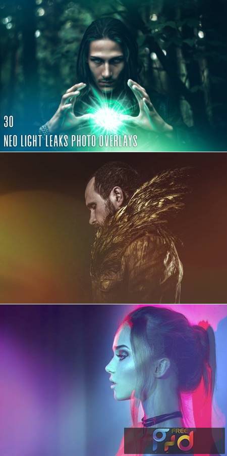 Neo Light Leaks Photo Overlays