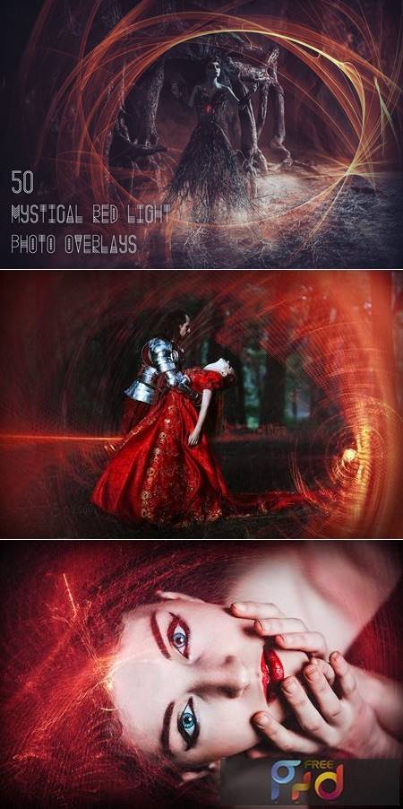 Mystical Red Light Photo Overlays