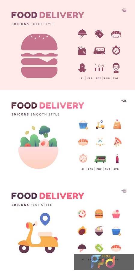 FreePsdVn.com 2102432 VECTOR 30 icons food delivery