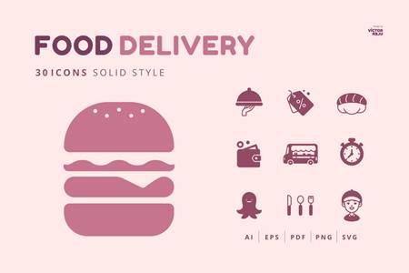 FreePsdVn.com 2102432 VECTOR 30 icons food delivery cover