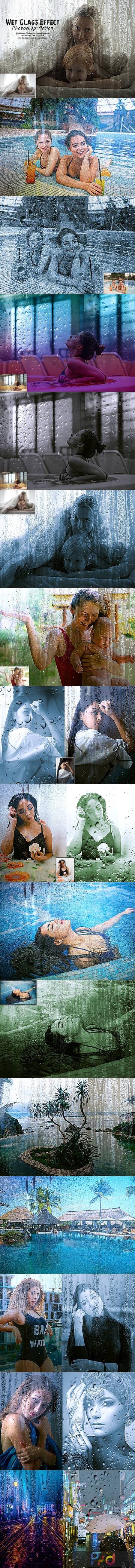 Wet Glass Effect Photoshop Action