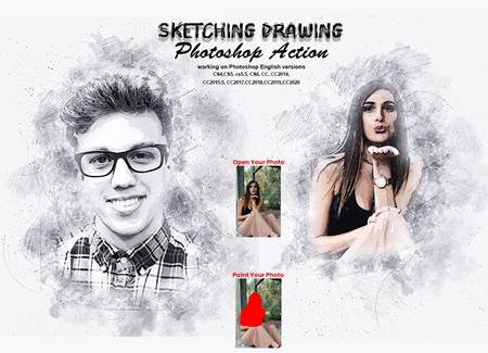 FreePsdVn.com 2103136 ACTION sketching drawing photoshop action 5737073 cover