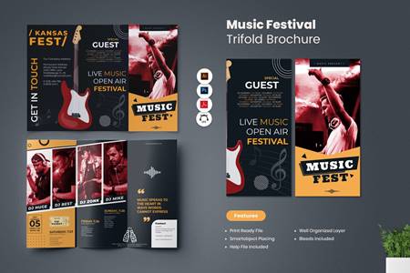 FreePsdVn.com 2103164 TEMPLATE music festival trifold brochure gbgw6jy cover