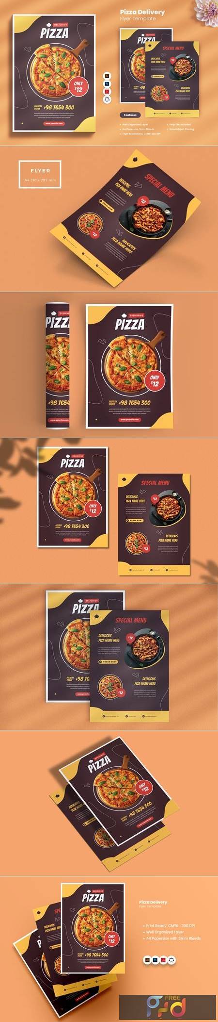 Pizza Delivery Order Flyer LUSV2QU 1